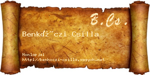Benkóczi Csilla névjegykártya